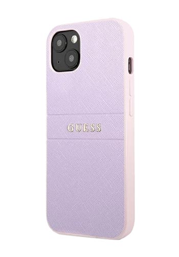 GUESS Hard Cover Saffiano Strap Purple, für iPhone 13, GUHCP13MPSASBPU