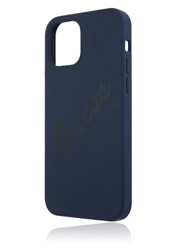 GUESS Hard Cover Silicon Vintage Blue, für iPhone 12 / 12 Pro, GUHCP12MLSVSBL, Blister