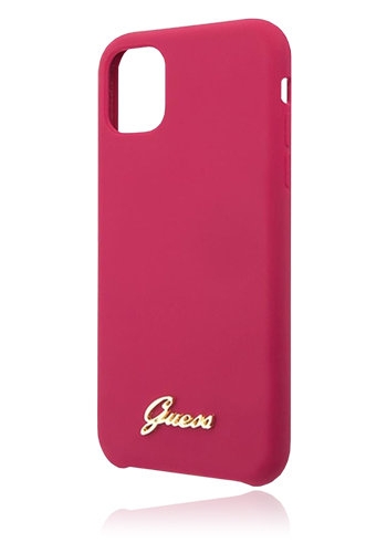 GUESS Hard Cover Silicone Vintage Red, für Apple iPhone 11 Pro, GUHCN58LSLMGRE, Blister