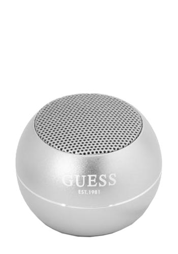 GUESS Mini Bluetooth Speaker 3W 4H Silver, Universal, GUWSALGEG