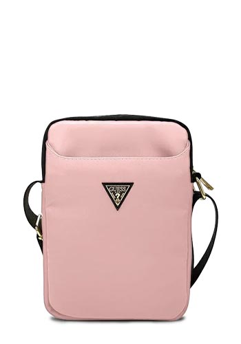 GUESS Phone Bag Nylon Triangle Logo Pink, Universal, GUPBNTMLLP