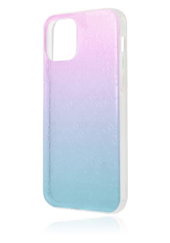 GUESS Soft Cover 3D Raised Gradient Blue, für Apple iPhone 12 Pro Max, GUHCP12L3D4GGBP, Blister