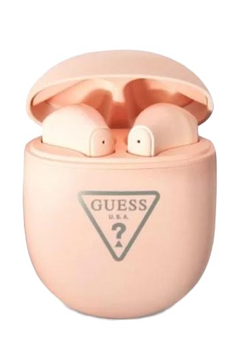 GUESS Wireless Bluetooth Headset Triangle Logo Pink, GUTWST82TRP, Universal