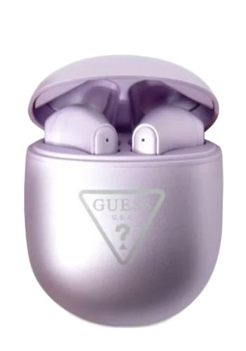 GUESS Wireless Bluetooth Headset Triangle Logo Purple, GUTWST82TRU, Universal