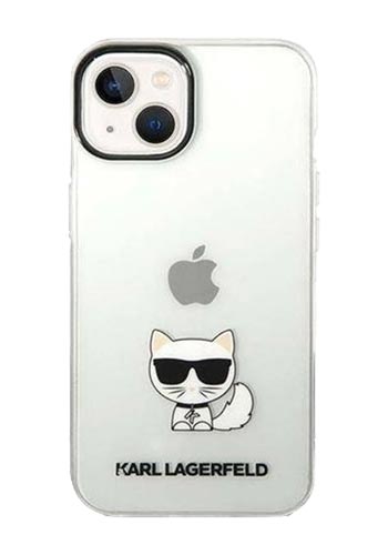 Karl Lagerfeld Hard Cover Choupette Body Logo Transparent, für Apple iPhone 14, KLHCP14SCTTR
