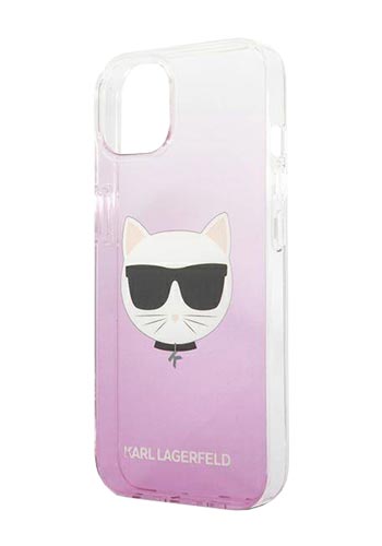 Karl Lagerfeld Hard Cover Choupettes Head Pink, für iPhone 13, KLHCP13MCTRP