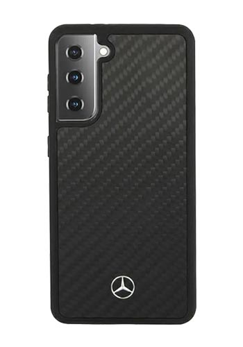 Mercedes-Benz Hard cover Carbon Dynamic Line Black, für Galaxy S21, MEHCS21SRCABK