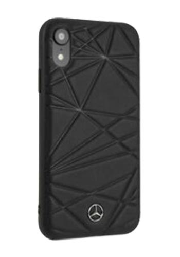 Mercedes-Benz Hard Cover Leather Twister Black, für iPhone XR, MEPERHCI61QGLBK