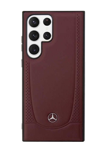 Mercedes-Benz Hard Cover Leather Urban Bengale Red, für S23 Ultra, MEHCS23LARMRE