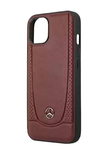 Mercedes-Benz Hard Cover Leather Urban Red, für iPhone 14, MEHCP14SARMRE