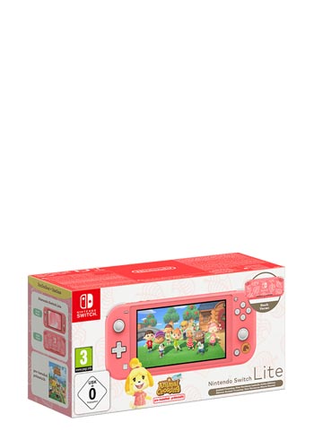 Nintendo Switch Lite Animal Crossing: New Horizons (Isabelle Aloha Edition) 32GB, Koralle Rosa