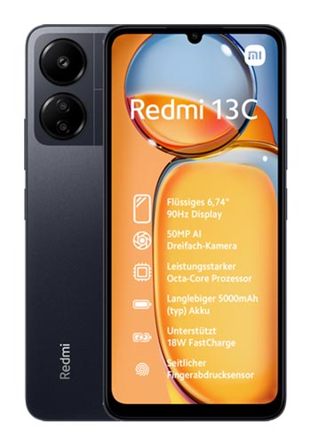 Xiaomi Redmi 13C 128GB, 4GB RAM, Midnight Black