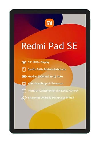 Xiaomi Redmi Pad SE 11 Zoll 6GB RAM, 128GB, Mint Green