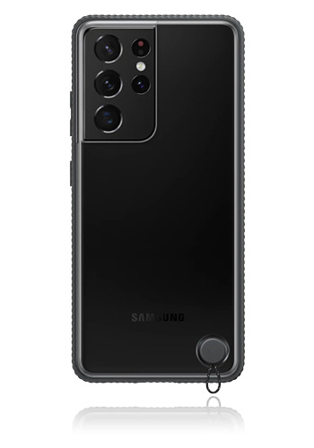 Samsung Clear Protective Cover Black, für Samsung G998F Galaxy S21 Ultra, EF-GG998CB, Blister