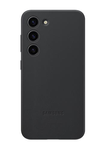 Samsung Leather Cover Black, für Galaxy S23, EF-VS911LB