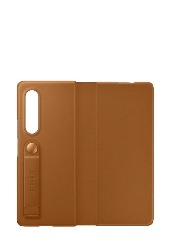 Samsung Leather Flip Cover Beige, für Samsung Galaxy Fold 3,EF-FF926LA