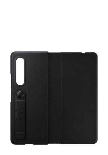 Samsung Leather Flip Cover Black, für Samsung Galaxy Fold 3, EF-FF926LB
