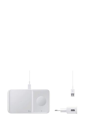 Samsung Wireless Charger Duo 15W inkl. Adapter u. Kabel White, EP-P5400TW, Blister