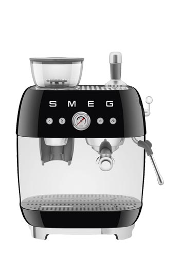 Smeg Espressomaschine, Kaffeevollautomat 50s Style Black, EGF03BLEU