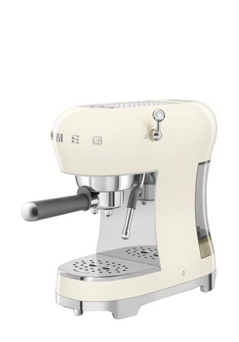 Smeg Espressomaschine mit Siebträger 50's Style Cream, ECF02CREU