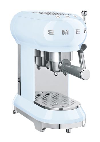 Smeg Espressomaschine mit Siebträger 50's Style Pastel Blue, ECF01PBEU