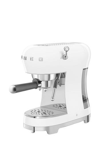 Smeg Espressomaschine mit Siebträger 50's Style White, ECF02WHEU