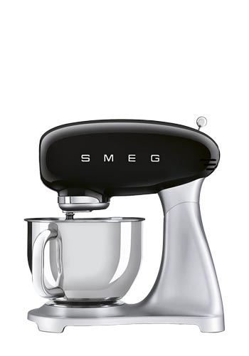 Smeg Küchenmaschine 50s Style, 800W, 4,8 Liter Black, SMF02BLEU