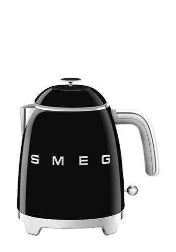 Smeg Mini Wasserkocher 50s Style, 1400W Black, KLF05BLEU