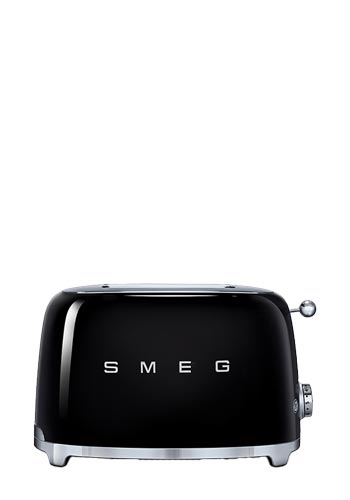 Smeg Toaster, 2 Schlitze, 50s Style Black, TSF01BLEU