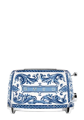 Smeg Toaster, 2 Schlitze, 50s Style Dolce & Gabbana Blu Mediterraneo, TSF01DGBEU, Sonderedition