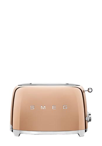 Smeg Toaster, 2 Schlitze, 50s Style Rose Gold, TSF01RGEU