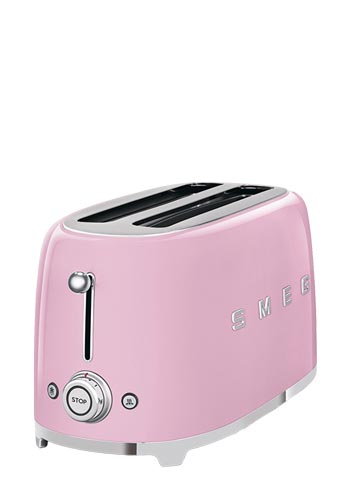 Smeg Toaster 4 Scheiben, 50s Style Pink, TSF02PKEU