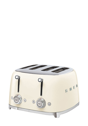 Smeg Toaster, 4 Schlitze, 50s Style Cream, TSF03CREU