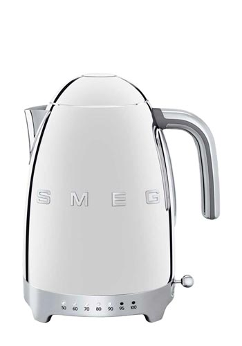 Smeg Wasserkocher 50s Style, Regelbare Temperatur Chrome, KLF04SSEU