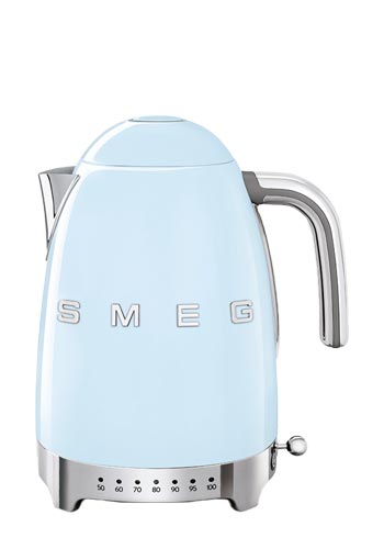 Smeg Wasserkocher 50s Style, Regelbare Temperatur Pastel Blue, KLF04PBEU
