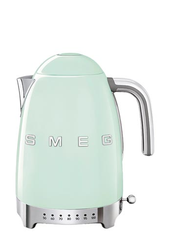 Smeg Wasserkocher 50s Style, Regelbare Temperatur Pastel Green, KLF04PGEU