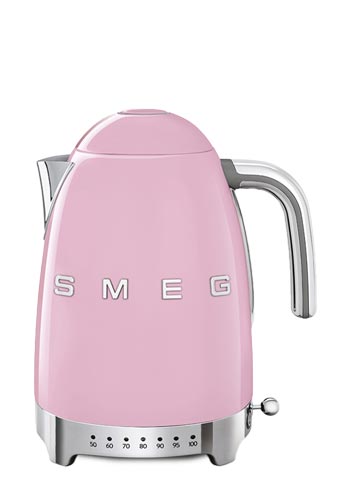 Smeg Wasserkocher 50s Style, Regelbare Temperatur Pink, KLF04PKEU
