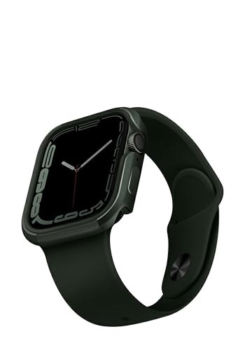 UNIQ Valencia Apple Watch Case Green, für Apple Watch Series 4/5/6/7/8/SE, 45/44mm