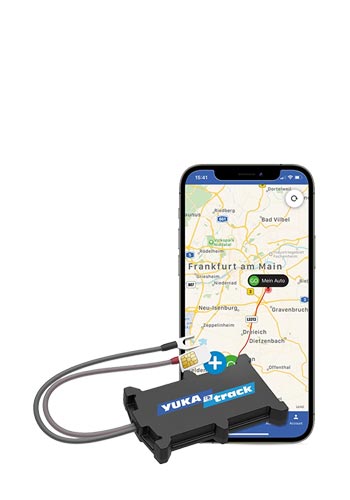 YUKAtrack easyWire GPS Ortung Europaweit inkl. SIM-Karte und Datenflat Black