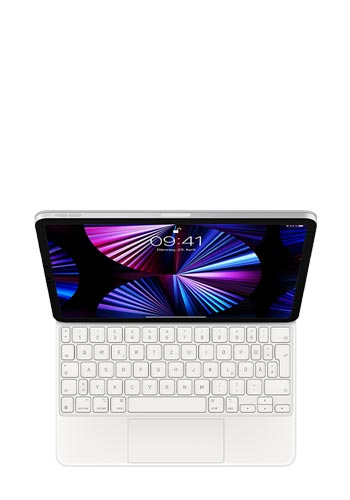 Apple Magic Keyboard für iPad Pro 11 Zoll, 3.Gen/Air, 4.Gen White, Deutsch, MJQJ3D/A