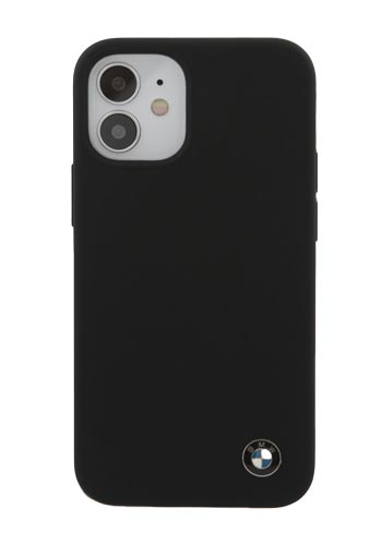 BMW Hard Cover Silicon Signature Black, für Apple iPhone 12 Mini, BMHCP12SSILBK
