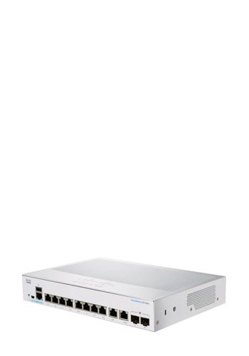 Cisco Business CBS250-8T-E-2G Smart Switch, 8 GE Ports EXT. Power Supply, 2 x 1G