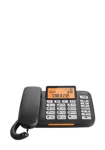 Gigaset Schnurgebundes Telefon Black, DL580, S30350-S216-B101