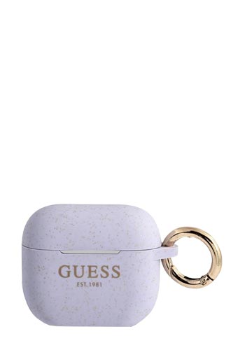 GUESS Cover Silicone Glitter Violet, für Apple AirPods 3, GUA3SGGEU, Blister