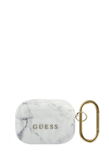 GUESS Cover Silicone White, für Apple AirPods Pro, GUACAPTPUMAWH, Blister