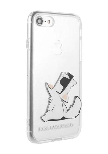 Karl Lagerfeld Hard Cover Choupette Fun Glasses Transparent, für Apple iPhone 7/8, KLHCI8CFNRC, Blister