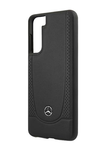 Mercedes-Benz Hard Cover Leather Urban Black,für Samsung G991 Galaxy S21, MEHCS21SARMBK, Blister