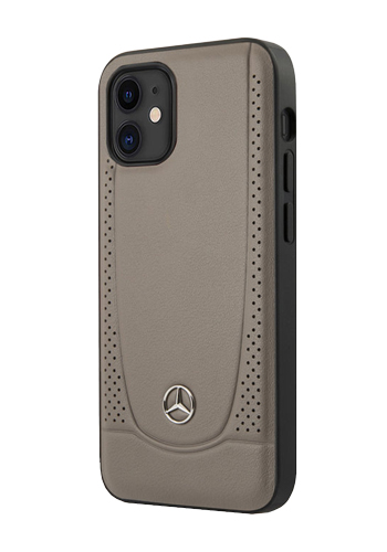 Mercedes-Benz Hard cover Urban Line Brown,für Apple iPhone 12 Mini,Perforated, MEHCP12SARMBR, Blister