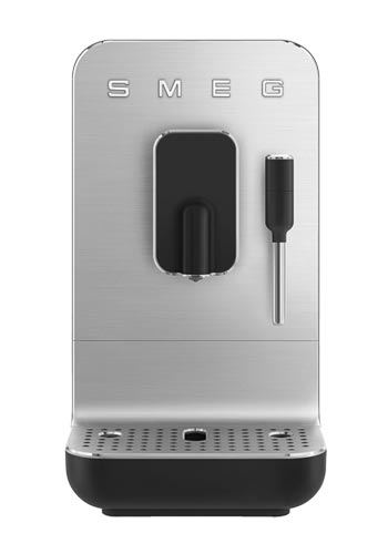Smeg Kompakte Kaffeevollautomat mit Dampffunktion 50s Style Black, BCC02BLMEU