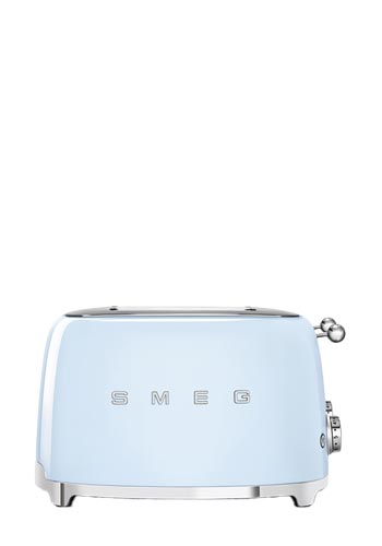 Smeg Toaster, 4 Schlitze, 50s Style Pastel Blue, TSF03PBEU
